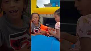 Thumbnail: Dad catches kids eating giant gummy bear at the waterpark #shorts