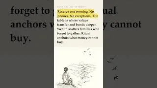 Thumbnail: Reserve one evening. No phones. No exceptions. The table is where values