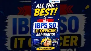 Thumbnail: All the Best to All IBPS SO IT Officer Aspirants!💙 #ibpsso #ibpssoitofficer  #oliveboard #allthebest