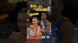 Thumbnail: WK24 4x400R for Gold: Bol vs. Holmes 🏃♀️🔥 #shorts