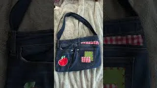 Thumbnail: apple jeans purse #sewingdiy #sewing