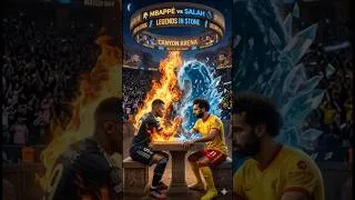 Thumbnail: 1v1 - Mbappe vs Mo Salah who wins? #football #mbappe #salah #soccer #shorts #viral #armwrestling