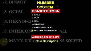 Thumbnail: Number System & Conversions 🔢 | Binary, Octal, Hexa | For BCA, B.Tech & MCA Students | #onebitextra