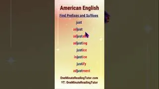 Thumbnail: How to Read Long Words Easily with Prefixes and Suffixes (Root Word: Just) #readingenglish #phonics