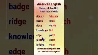 Thumbnail: How to Read American English: Sounds of DGE and TCH #readingenglish #phonics