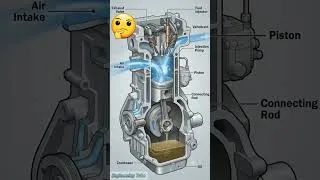 Thumbnail: 4-Stroke Engine Cycle Animation #Simulation #Engineering #Tech
