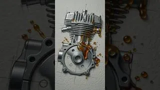 Thumbnail: How Long Does It Take to Draw This Perfect V-Twin Engine #drawing #challenge #art