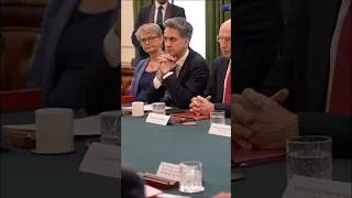 Thumbnail: Burnham sits for first cabinet meeting to round of applause