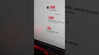 Thumbnail: YouTube New Monetization Update ⚠️ 8000 Hours Watch Time #Shorts