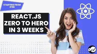 Thumbnail: Introducing React 0 to 100 in 3 weeks course #shorts