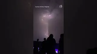 Thumbnail: Lightning strike caught on video during Evanescence concert in Washington