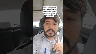 Thumbnail: Say no to One Week Series || Read text books and Good material || Our Guruji
