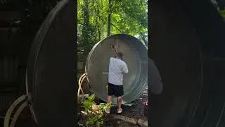 Thumbnail: cleaning out our stock tank pool for the summer ☀️