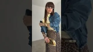 Thumbnail: The High-Contrast Formula: Elevating Animal Print with Striking Gold Accents #fashiontrends #ootd