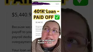 Thumbnail: 401K loan is officially PAID OFF✅