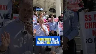 Thumbnail: Protesters rally against Hindu nationalist leader’s New York visit