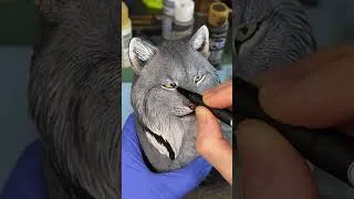 Thumbnail: Painting a handmade canada lynx polymer clay sculpture ❤︎