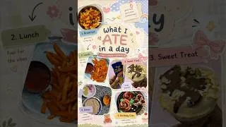 Thumbnail: What I Ate in a Day 🍝🍟🍦 | Realistic Food Diary #shorts