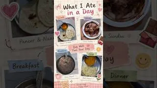 Thumbnail: What I Ate in a Day 🎀 | Cozy Food Diary #shorts| The Paper Bunny 🐰