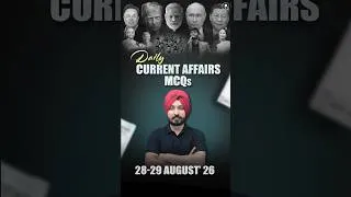 Thumbnail: Current Affairs Today | 28-29 August MCQs Every Aspirant Must Know #parchamclasses