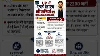Thumbnail: “UP में 1 लाख सरकारी नौकरियां 🔥 | 25 हजार भर्ती जल्द | UP Govt Jobs 2026”
