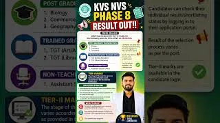 Thumbnail: KVS NVS Phase 8 Result 2026 OUT | Tier-II Result Released | PGT TGT & ASO Result