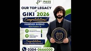 Thumbnail: GIKI Toppers 2026 I GIKI Top Positions I GIKI Entry Test Preparation 2027 #giki2027 #youtubeshorts