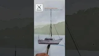 Thumbnail: Sailboat in watercolour. For weekly exercises and ideas join watercolourworkout.com