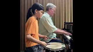 Thumbnail: "Radetzky March" Strauss - Snare Drum Practice - Emilie & Dad #feurich #snare #drums #piano