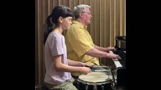 Thumbnail: Ravel "Boléro" in 2 Minutes - Snare Drum with Piano, Emilie & Dad   #feurich #snaredrum #piano