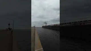 Thumbnail: One Very Long! The John J Boland Toots into Duluth #duluthmn #aerialliftbridge #ships