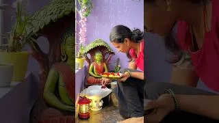 Thumbnail: 🌿 Peace begins where the evening prayer starts. 🪔✨ #pavithrasbeautyvlog