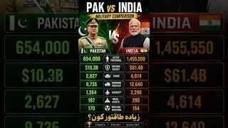 Thumbnail: Pakistan vs India Comparison #shorts #shortvideo #militarycomparison