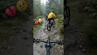 Thumbnail: 🌧️ Dangerous Rainy Mountain Trail! 😱 One Small Slip, Everyone Safe 🚵 #new #shorts #unfrezzmyaccount
