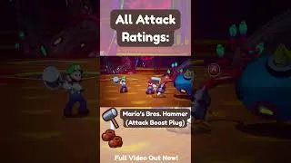Thumbnail: Mario & Luigi: Brothership | Attack Performances: Mario's Bros. Hammer (Attack Boost Plug)