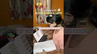 Thumbnail: DU pref list? moving out?😭🗒️ #fyp #minivlog #cuet #delhiuniversity  #ytshorts #cafoundation