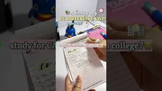 Thumbnail: my pref list? ca aspirant! #fyp #minivlog #cuet #delhiuniversity  #ytshorts #studyvlog #cafoundation