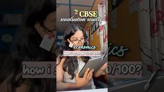 Thumbnail: i scored 100 in eco😋 #fyp #minivlog #cbse #cuet #delhiuniversity #youtubeshorts #studyvlog #college