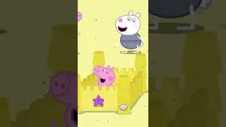 Thumbnail: Playtime by the beach with Peppa, Suzy, George, and Mummy Pig! ⛱️ #peppapigenglish #peppapigsongs