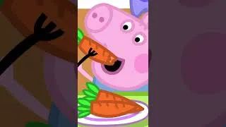 Thumbnail: George Pig Loves Eating Carrots! 🥕 | Learn Healthy Lifestyle for Kids | No Junk Food #shorts