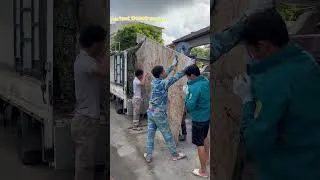 Thumbnail: Transporting giant granite stones #shorts  #buildinghouse #myconstructionwork