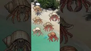 Thumbnail: Hermit Crabs are Social  #enrichment #animals #terrarium #hermitcrab #nature #pets