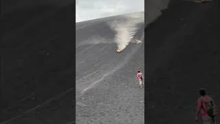 Thumbnail: Would you pay to do this?! 🤯 #crazy #volcano #travel #scary #nicaragua
