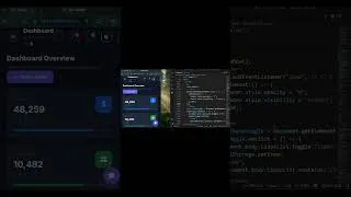 Thumbnail: Responsive Admin Dashboard 🔥 | HTML CSS JavaScript Bootstrap | #shorts