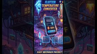 Thumbnail: Build a Temperature Converter App 🌡️ | Flutter Beginner Project 🚀 #shorts