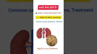 Thumbnail: किडनी स्टोन कैसे बनता है? | Kidney Stone Formation in Simple Words 😨#pharmalessons #kidneystones
