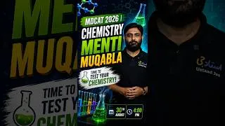 Thumbnail: MDCAT 2026 | Chemistry Menti Muqabla | 30th August 4:00 PM