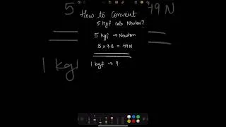 Thumbnail: #shorts part-12 How to convert series | How to convert 5kgf to newton | physics conversions 