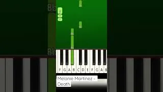 Thumbnail: Melanie Martinaz - Death - EASY Piano Tutorial - One Hand