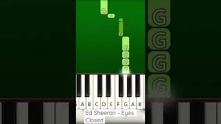 Thumbnail: Ed Sheeran - Eyes Closed - Piano Tutorial (Snippet)